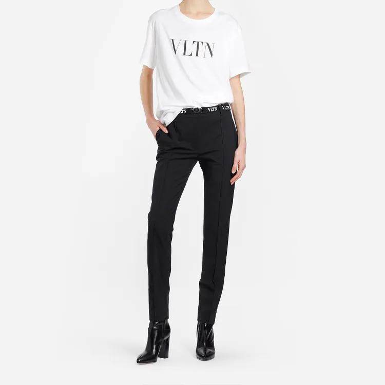 Valentino Vltn Print T shirt White/Black-2