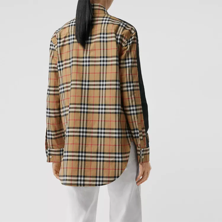 Burberry Shirt Women's Classical Style Yellow-1