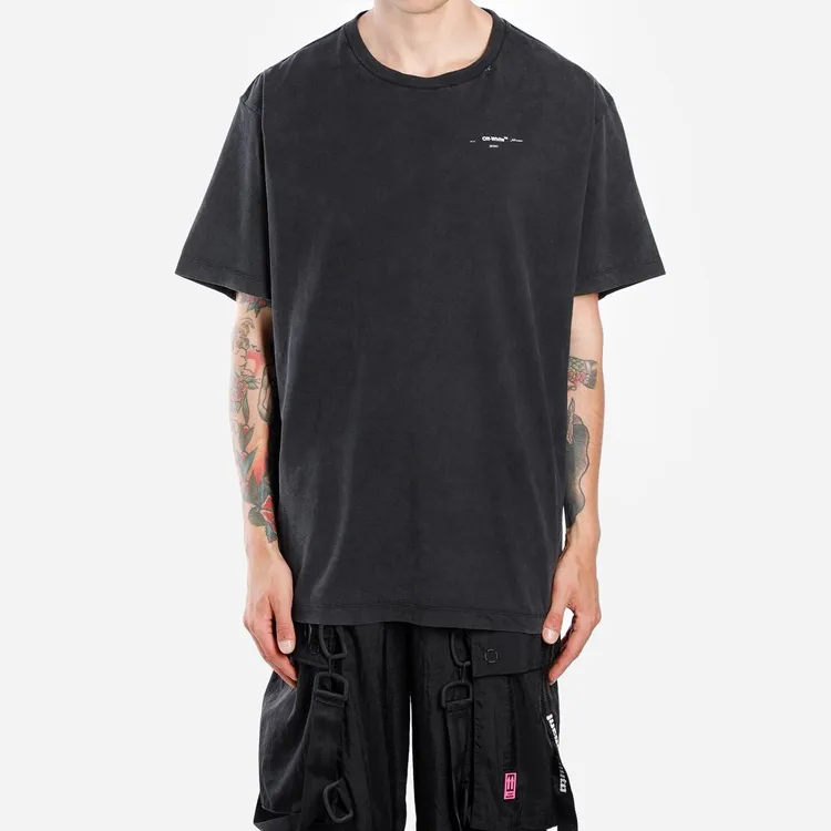 OFF WHITE Oversized Abstract Arrows Embroidered T Shirt-2