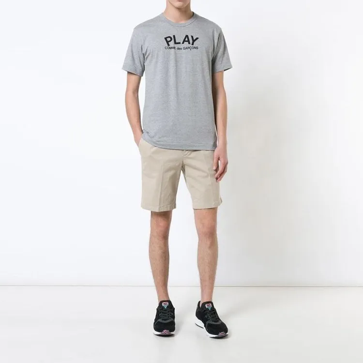 Comme Des Garcons Play Small Text T shirt-2