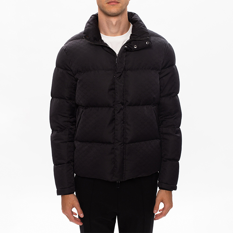 EMPORIO ARMANI Monogram Printed High-Neck Down Jacket 52