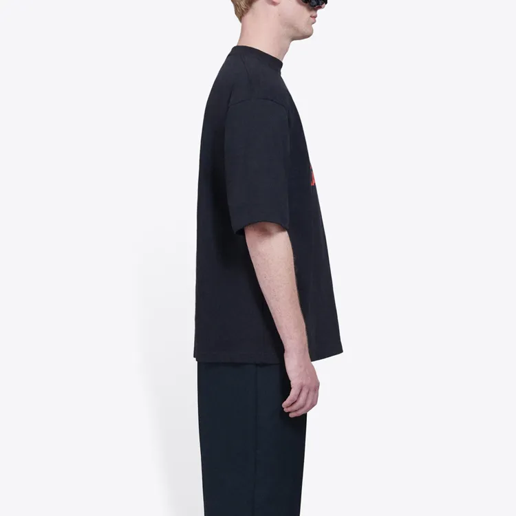 Balenciaga Loose Fit Style T Shirt Men's Black-3