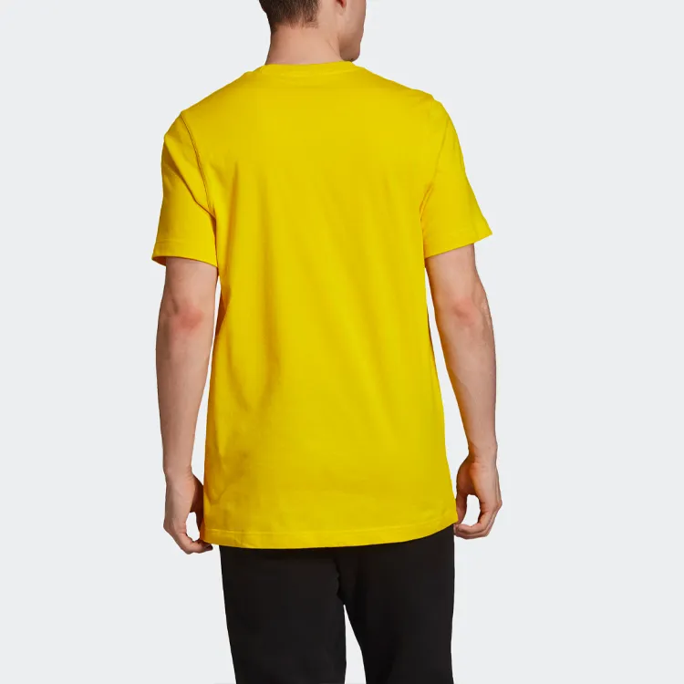 Adidas Originals MONOGRAM SQUARE Retro T Shirts Men Yellow-3