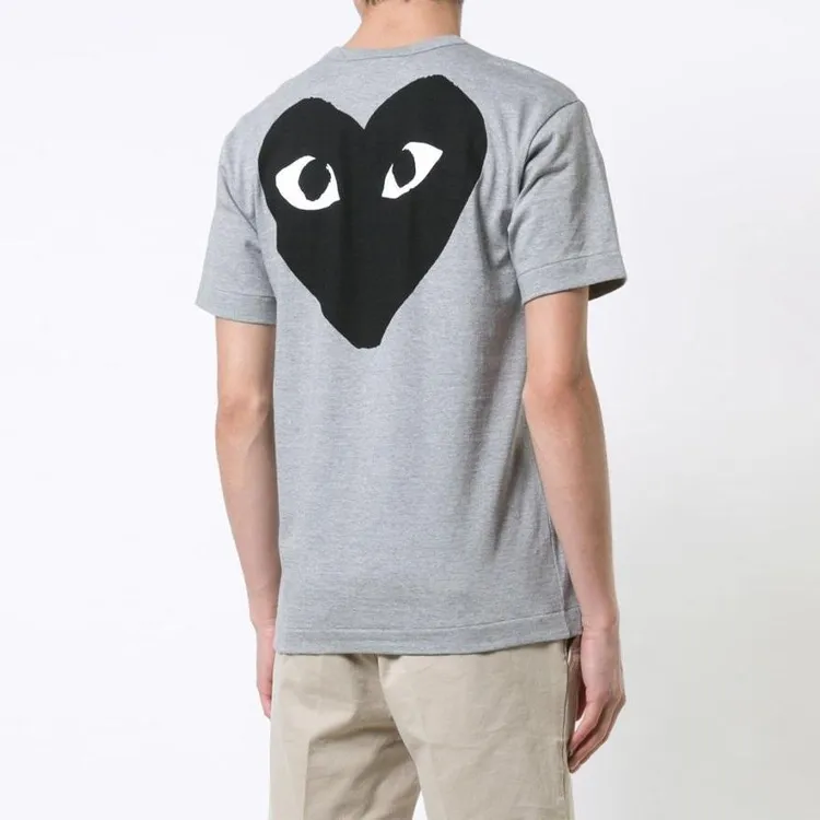 Comme Des Garcons Play Small Text T shirt-4
