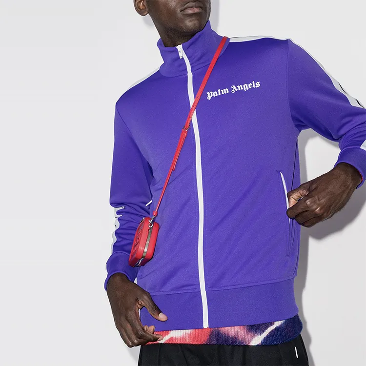 PALM ANGELS Logo Print Zip Up Track Jacket-1