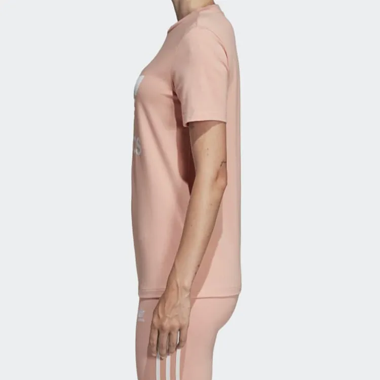 Adidas Originals Set in Sleeve T Shirt Women's Pink-2