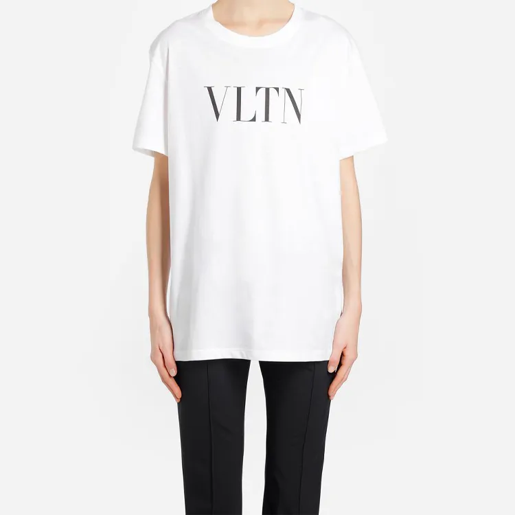 Valentino Vltn Print T shirt White/Black-3