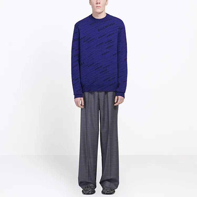 Balenciaga Sweaters Men Blue-2