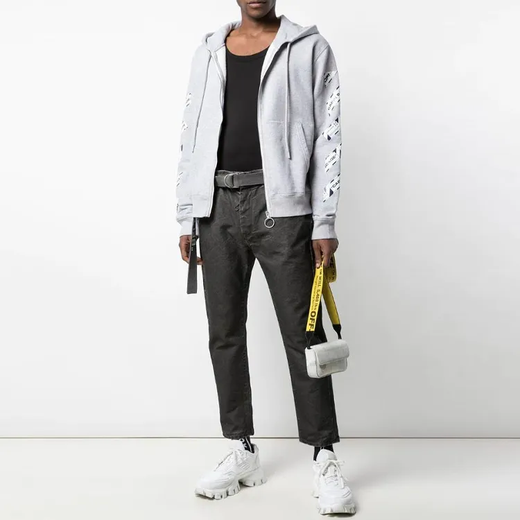 OFF WHITE Airport Tape Arrows Diag Over Hoodie-3