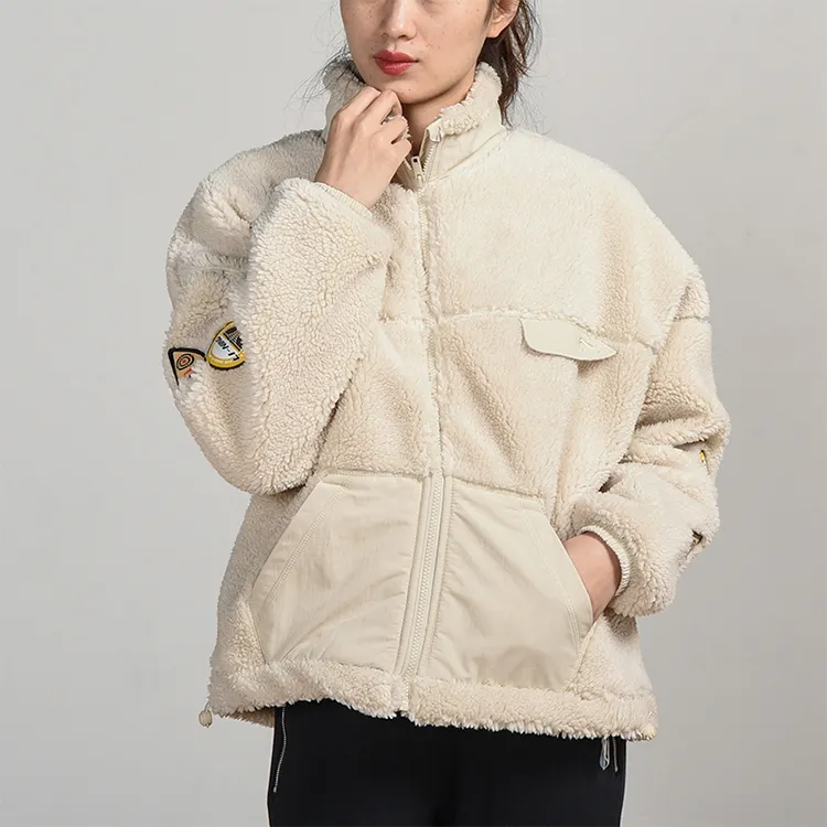 LINING Velvet Jackets Women's Sand Gravel Gray-3