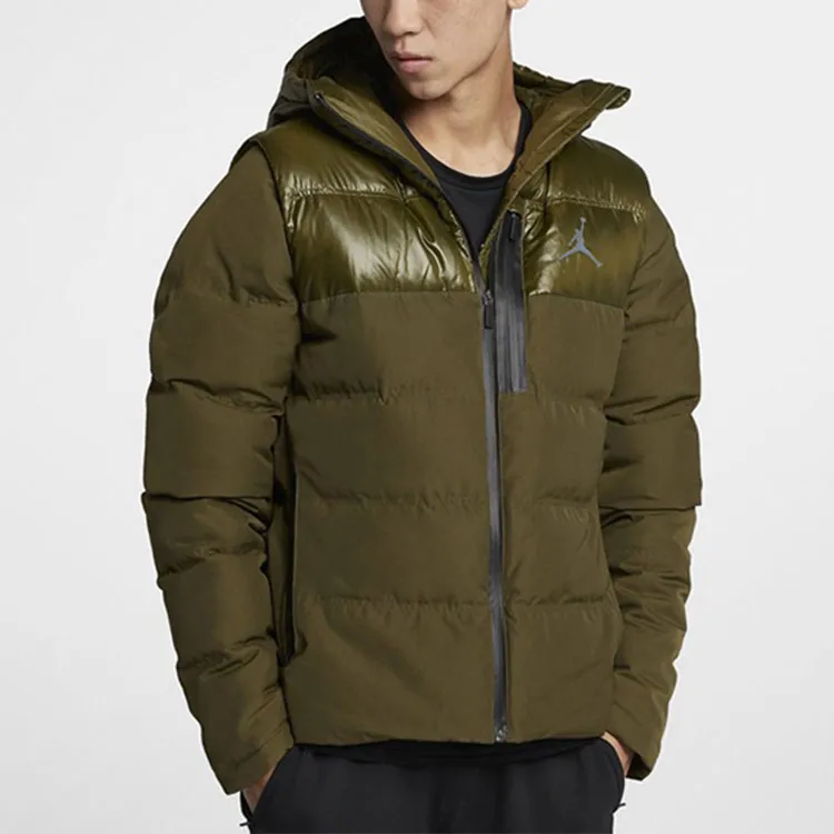 Jordan Down Jackets Men Green-2