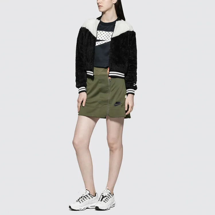 Nike Velvet Jackets Women's Black/White-3