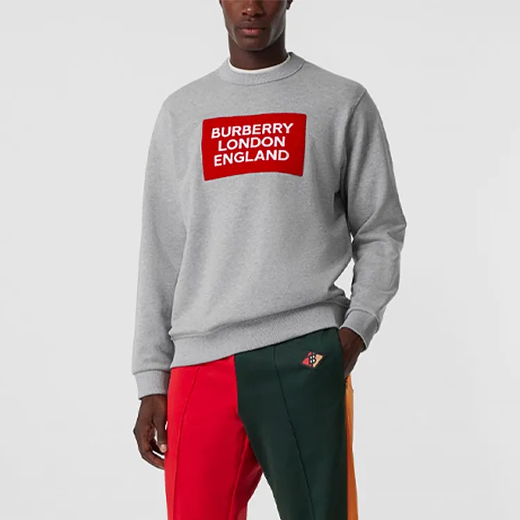 Burberry Logo Patch Cotton Sweatshirt-5