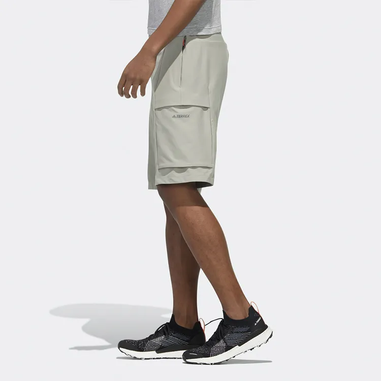 Adidas Casual Shorts Men Leather Gray-3