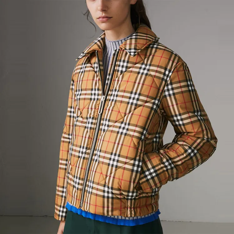 Burberry Puffer Jackets Women's Yellow-4