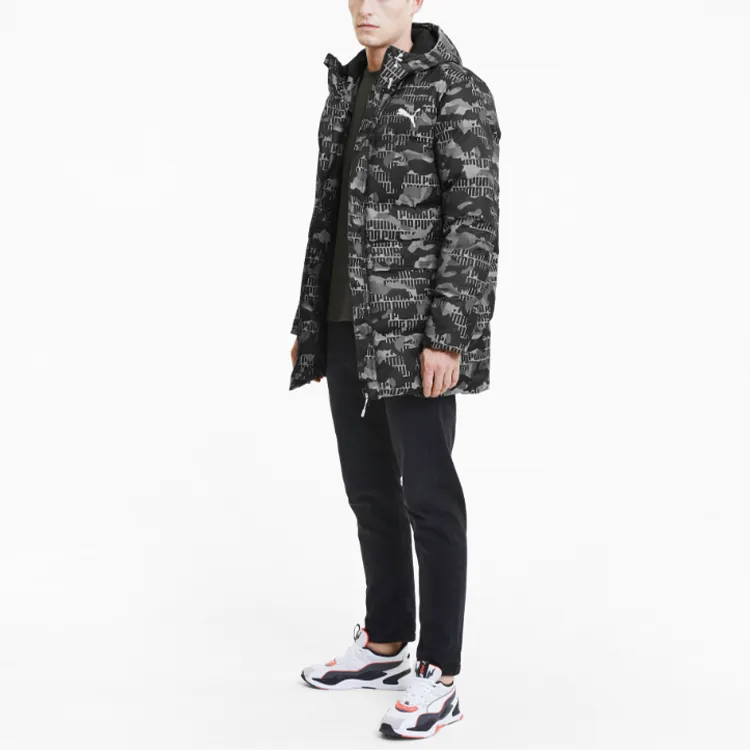 PUMA Attempt Padded Down Jackets Men Black Camouflage-4