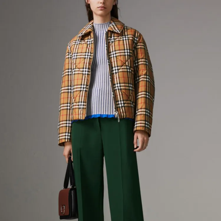 Burberry Puffer Jackets Women's Yellow-3
