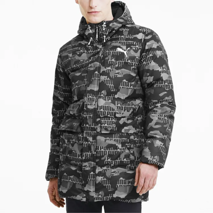 PUMA Attempt Padded Down Jackets Men Black Camouflage-2