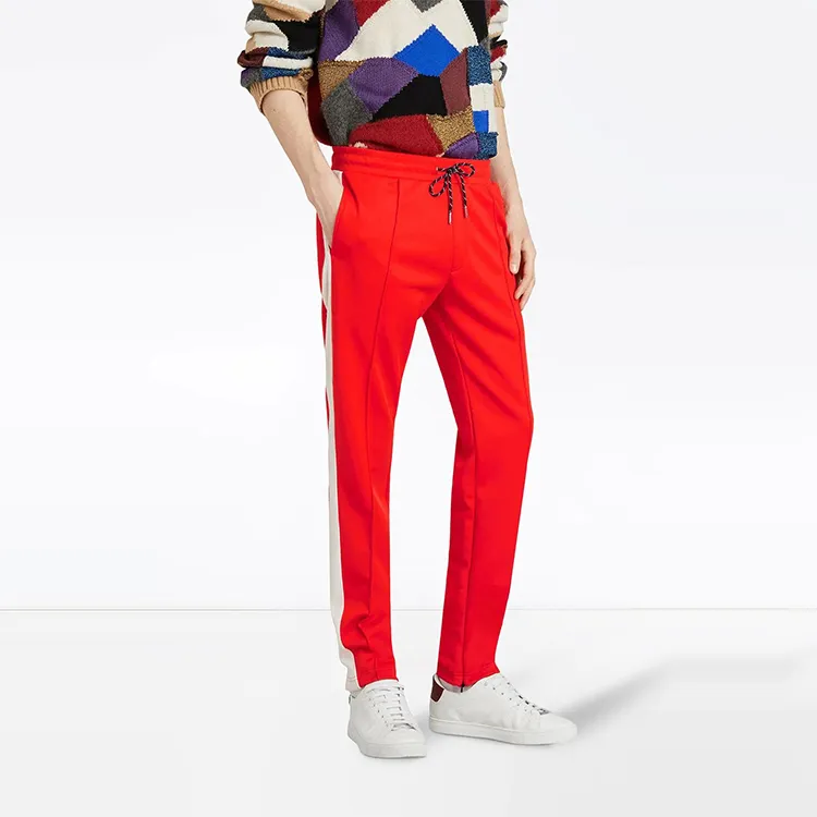Burberry Knitted Sweatpants Men Red-2