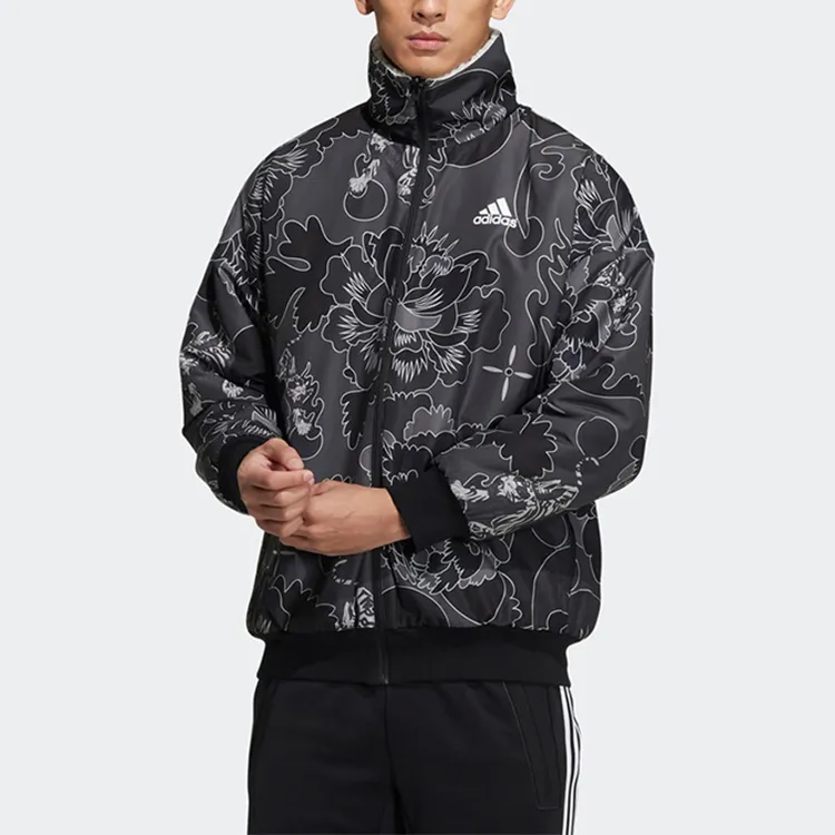Adidas Velvet Jackets Men Track Gray-4