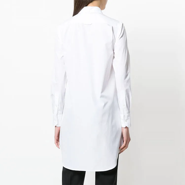 THOM BROWNE Crinkled Cotton Shirtdress-2