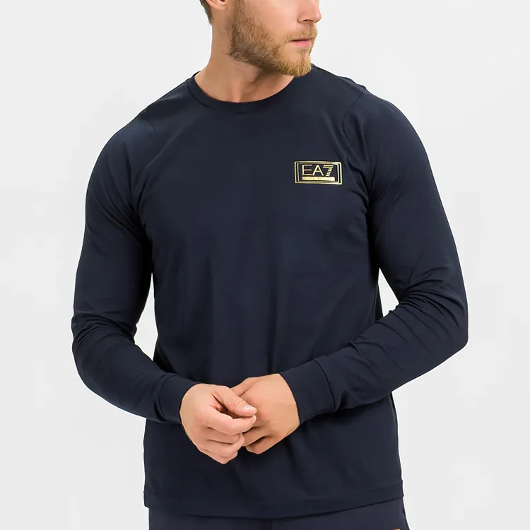 EMPORIO ARMANI T Shirts Men Night Blue-2