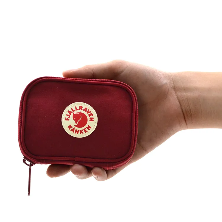 Fjallraven Polyester With Cotton Clutch Coin Purse Card Holder Mini Unisex Bull Red-4