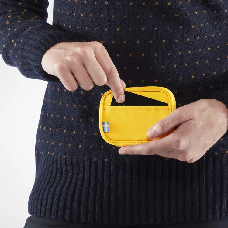 Fjallraven Kanken Cotton Handheld Coin Purse Card Holder Mini Unisex Yellow-4