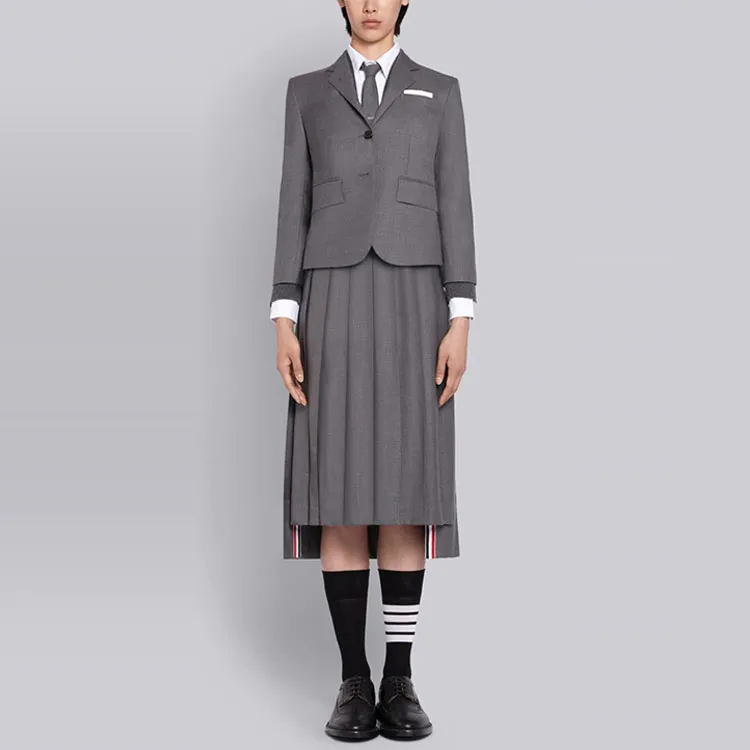 THOM BROWNE 4 Bar Striped Buttoned Cardigan-1