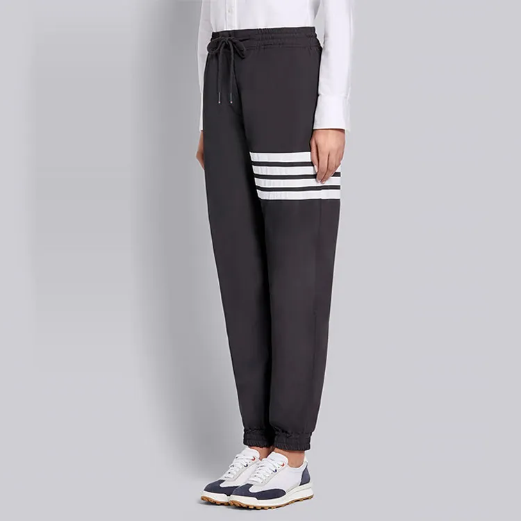 THOM BROWNE· Knitted Sweatpants Women's Charcoal Gray-3