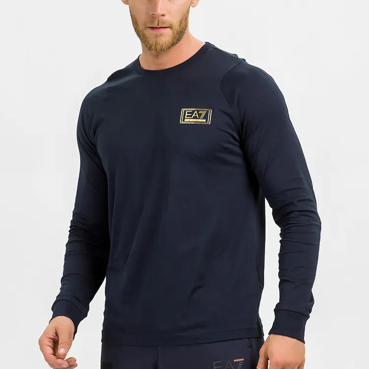 EMPORIO ARMANI T Shirts Men Night Blue-3