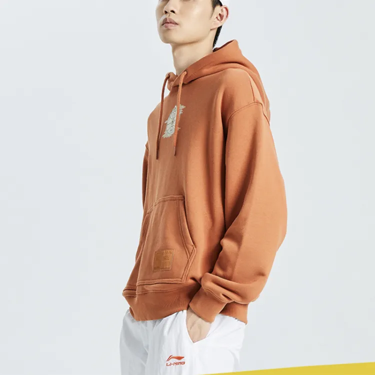 LINING Badfive Sweatshirts Unisex Amber Brown-5