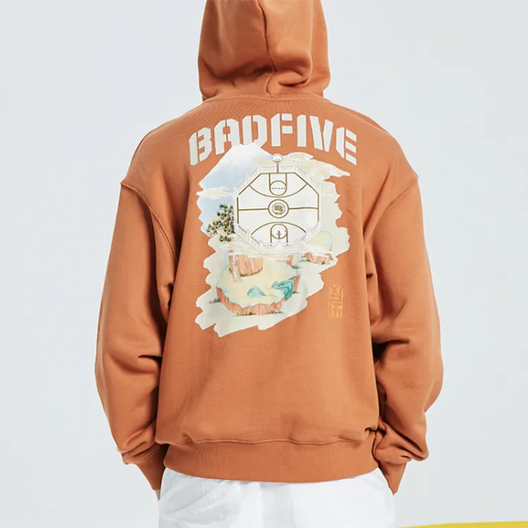 LINING Badfive Sweatshirts Unisex Amber Brown-3
