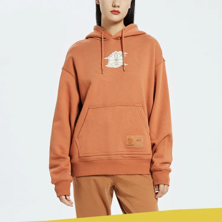 LINING Badfive Sweatshirts Unisex Amber Brown-2