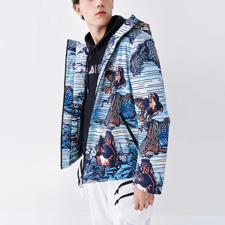 FILA Down Jackets Men Forget Me Not Blue-2