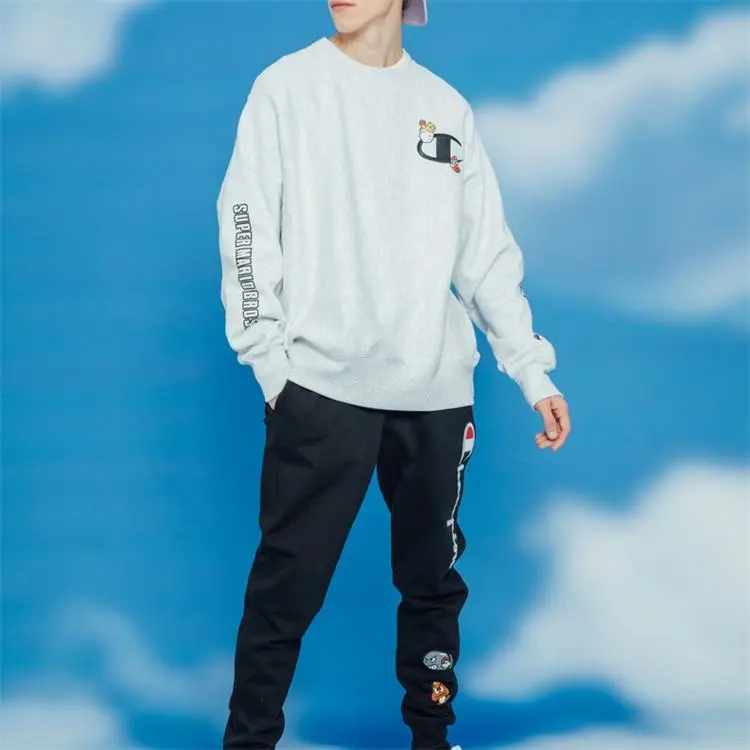 Champion x Super Mario Bros Sweatshirt US Version Unisex Light Gray-4