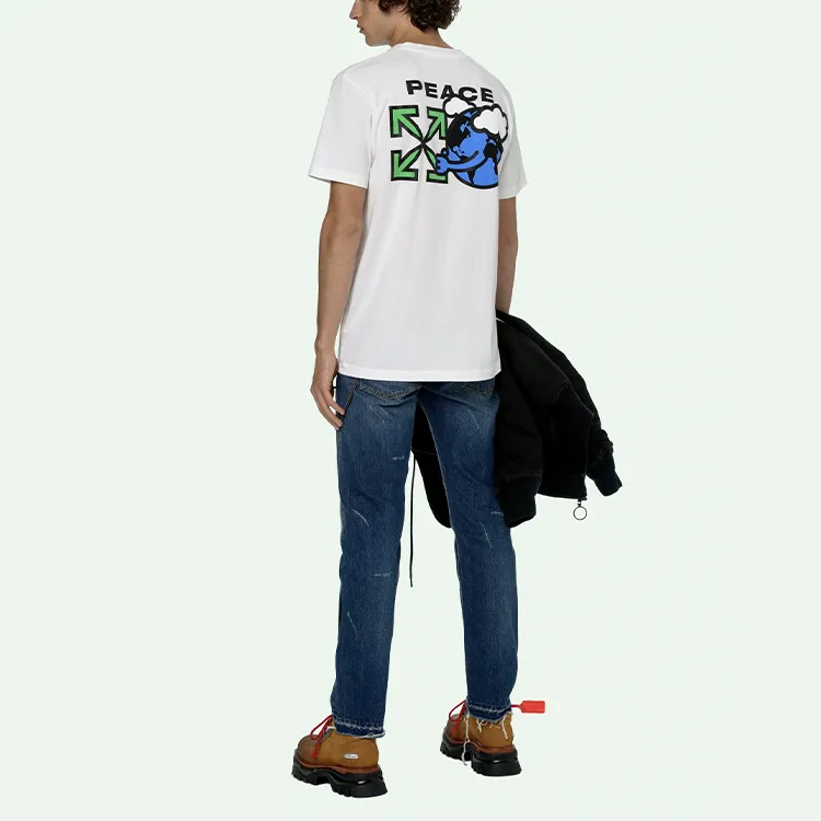 OFF WHITE Peace Worldwide T Shirt-5