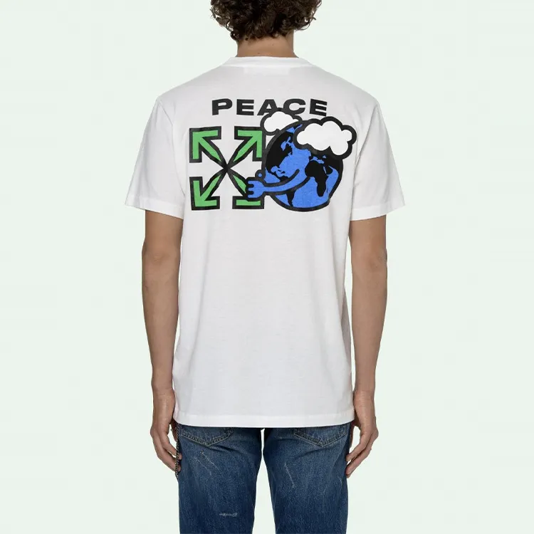 OFF WHITE Peace Worldwide T Shirt-2