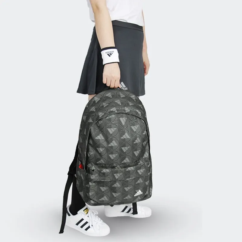 Adidas Polyester Backpack Regular Unisex Gray Green-4
