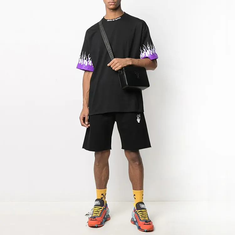 OFF WHITE Diag Stripe Sweat Shorts-2
