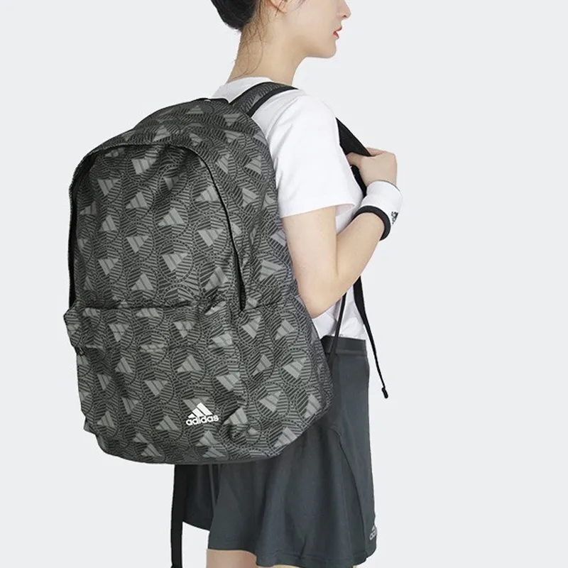 Adidas Polyester Backpack Regular Unisex Gray Green-3