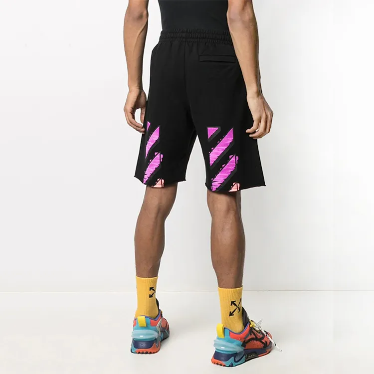 OFF WHITE Diag Stripe Sweat Shorts-3