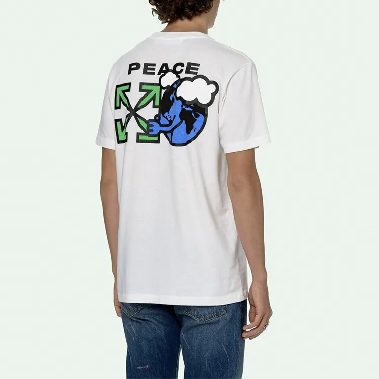 OFF WHITE Peace Worldwide T Shirt-4