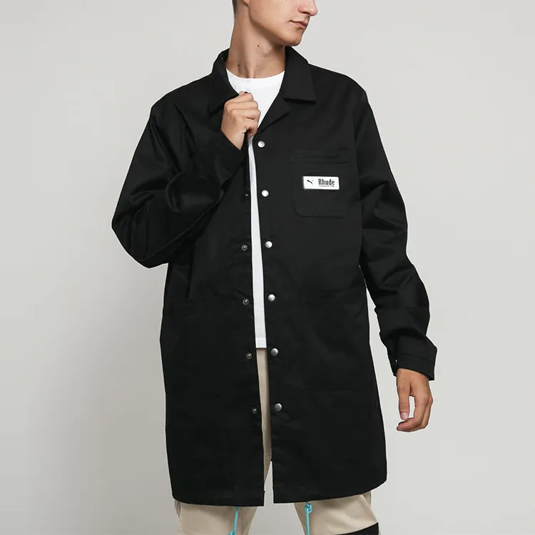 Rhude X PUMA X RHUDE Trench Coats Men Black-2