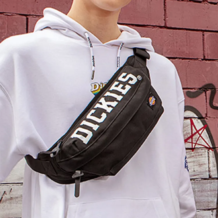 Dickies Polyester Dumpling Bag Crossbody Bag Sling Bag Fanny Pack Regular Unisex Black-4