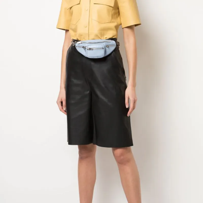 Alexander Wang Attica Leather Shoulder Bag Crossbody Bag Sling Bag Fanny Pack Mini Women's Light Blue-4