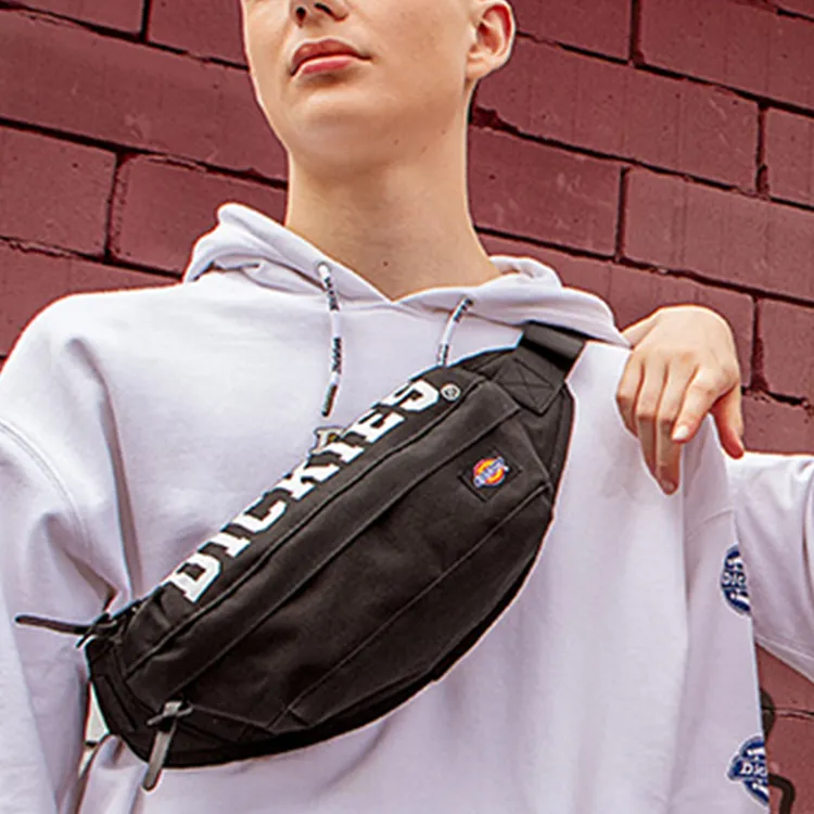 Dickies Polyester Dumpling Bag Crossbody Bag Sling Bag Fanny Pack Regular Unisex Black-3