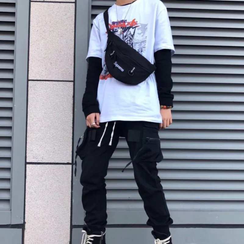 Supreme Polyester Crossbody Bag, Sling Bag, Fanny Pack Regular Unisex Black-4