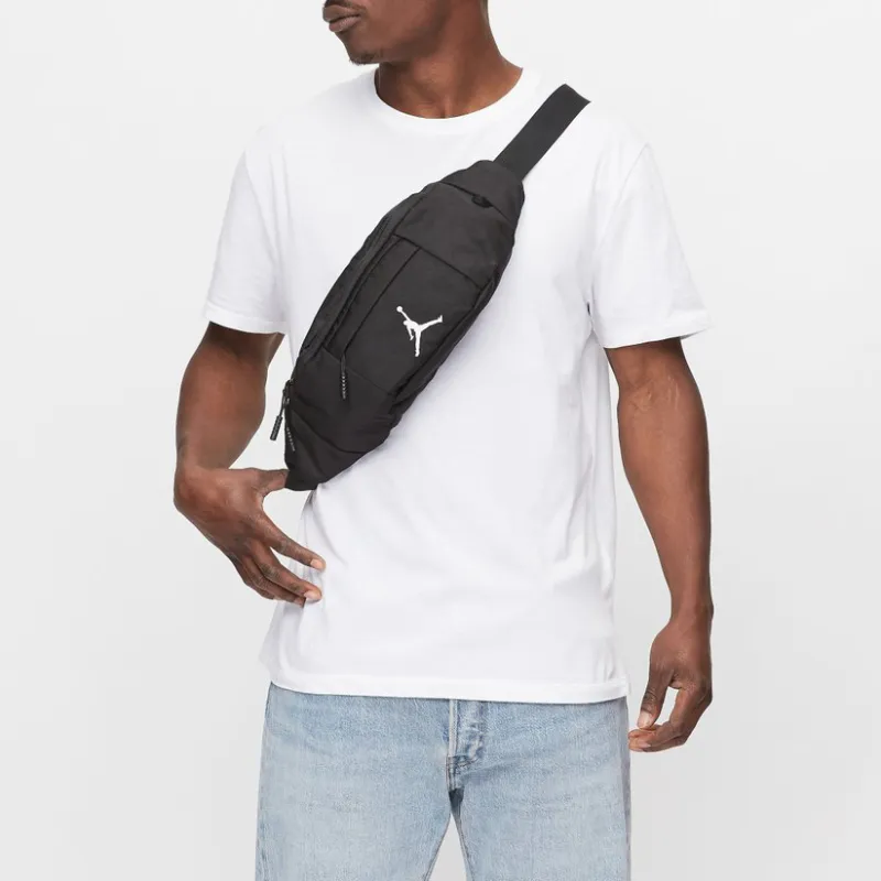 Jordan Polyester One Shoulder Crossbody Fanny Pack Regular Unisex Black-4
