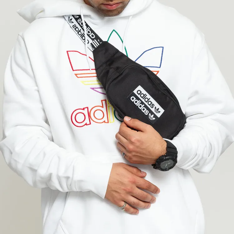 Adidas Originals Polyester Fanny Pack Sling Bag Shoulder Bag Crossbody Bag Regular Unisex Black-4